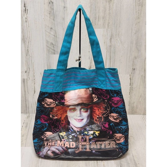Disney Mad Hatter Tote Bag Loungefly Johnny Depp Alice In Wonderland - Picture 1 of 10
